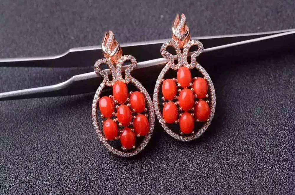 

Подвеска из серебра 925 пробы, красная Коралловая подвеска