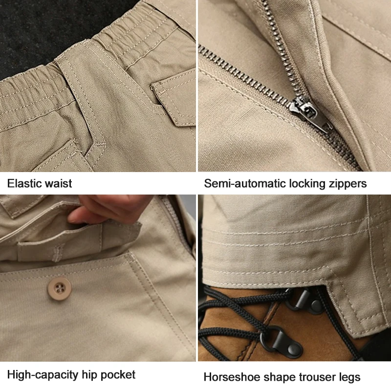 CQB Outdoor Camping Tactical Sports Men's Pants Multi Pockets for Riding Hiking Trekking Cotton Breathable Overalls Trousers|hiking pants|hiking