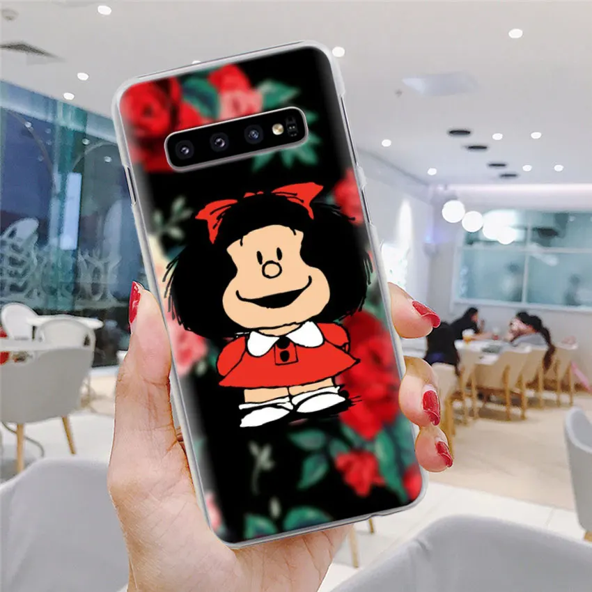Mafalda чехол для телефона для samsung Galaxy S10e S10 плюс S7 S8 S9 Plus, Note 8, 9, 10, плюс S10 5G M20 M30 жесткий чехол Coque