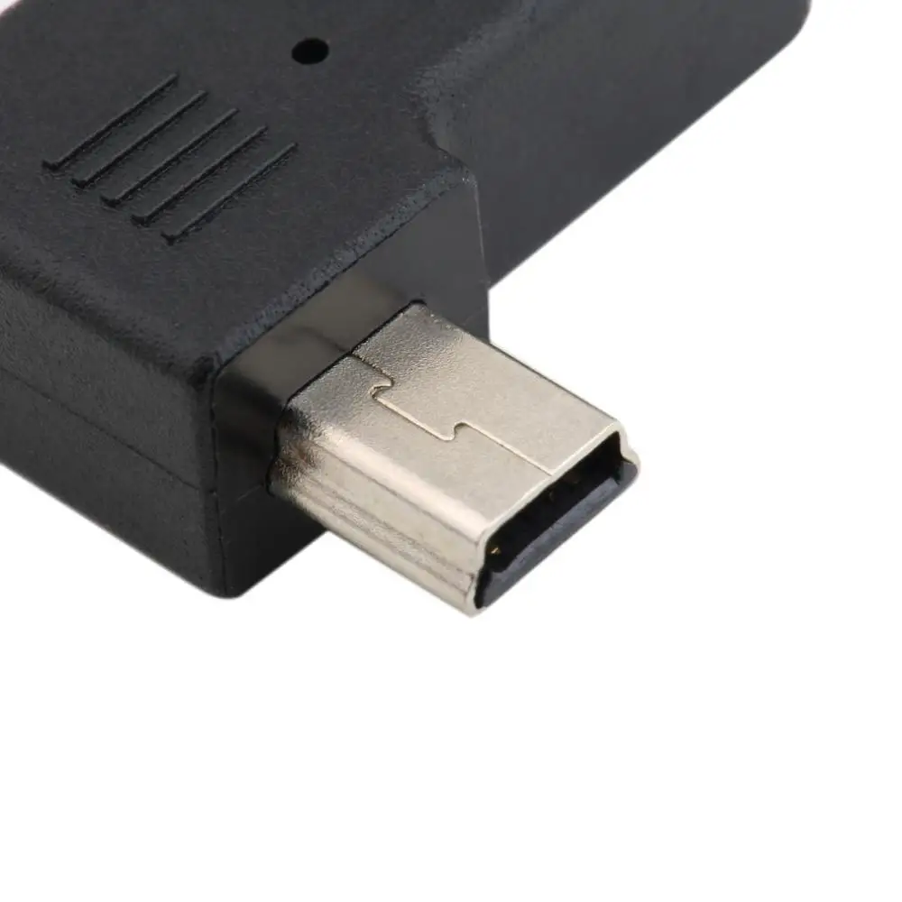 Новый женский левый Угловой USB Micro 5Pin к Mini мужской 90 градусов угол адаптер
