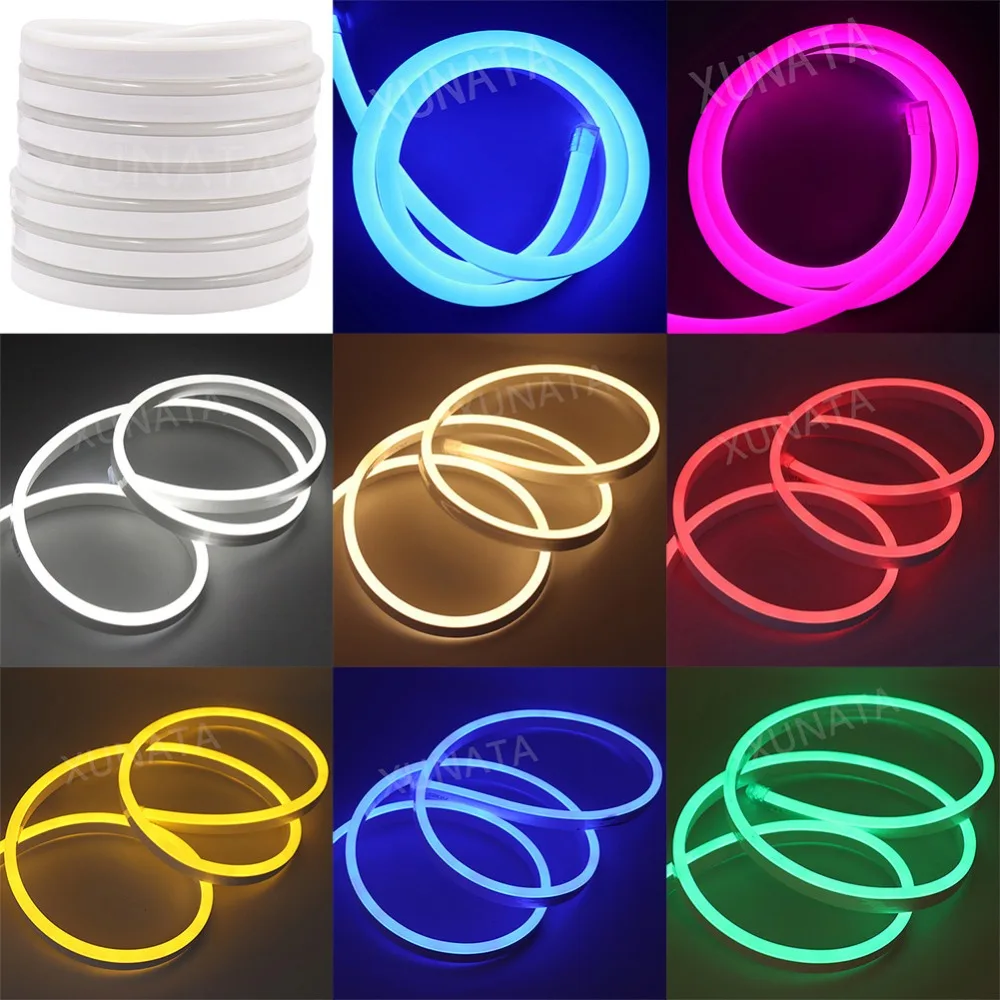 Светодиодная лента 2835 неоновый светильник 12 в пост. Тока RGB водонепроницаемый с