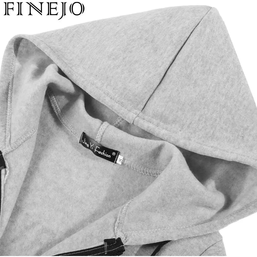 Женские толстовки с капюшоном FINEJO повседневные длинным рукавом и буквенным