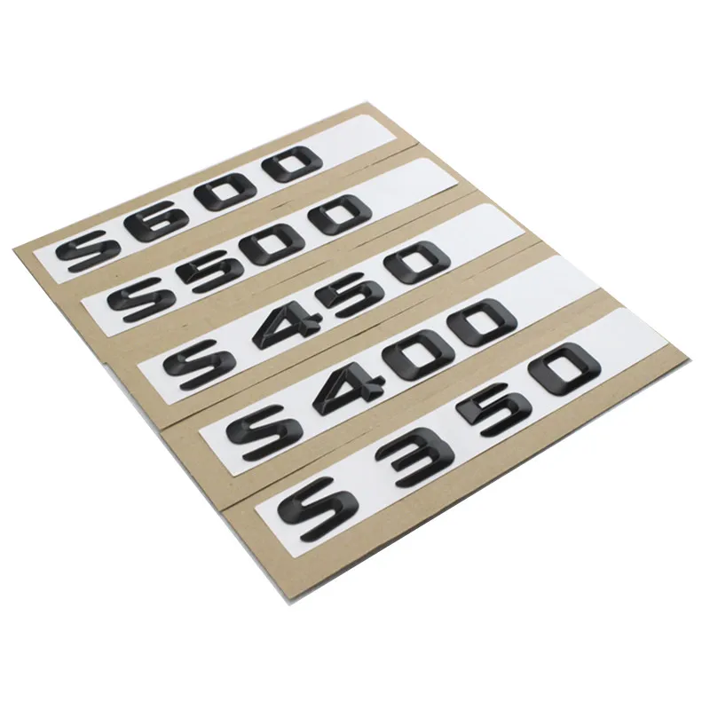 1set new black For Mercedes Benz S Class S200 S300 S320 S350 S400 S420 S450 S500 S600 S63 Rear Trunk Letters Emblem Badge Logo | Автомобили