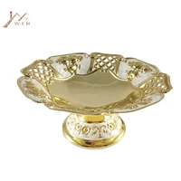imuwen elegant hollow golden plated dried fruit plate snack tray luxury home fruit bowl