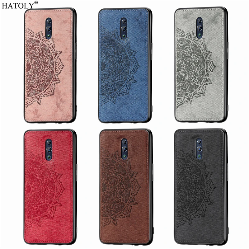 for cover oppo reno case 3d printed weave pattern phone back case for oppo reno tpu frame cloth fabric cover for oppo reno coque free global shipping