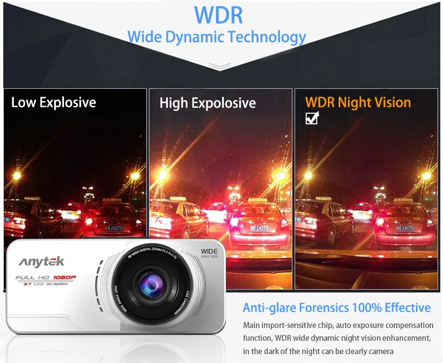 Автомобильный видеорегистратор Anytek At66A 1920x1080P FHD камера Novatek 96650 Dash Cam Регистратор Видео рекордер РЕГИСТРАТОР gps трекер WDR