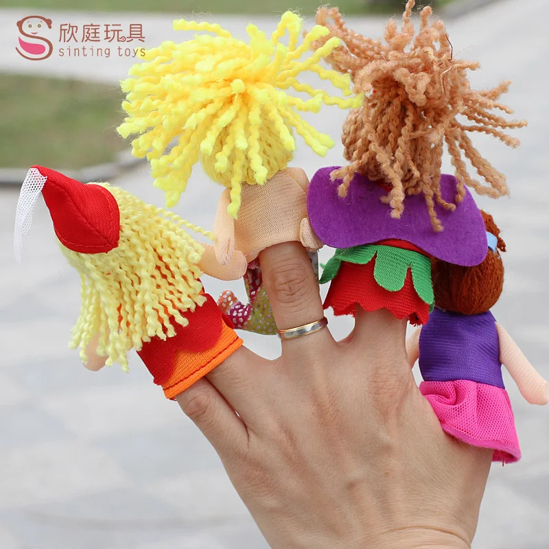 4pcs/lot Kids Funny Finger Puppets Toy Classic Children Figure Doll Mermaid Fairy Tale Story Telling Hand Puppet YH-17 | Игрушки и хобби