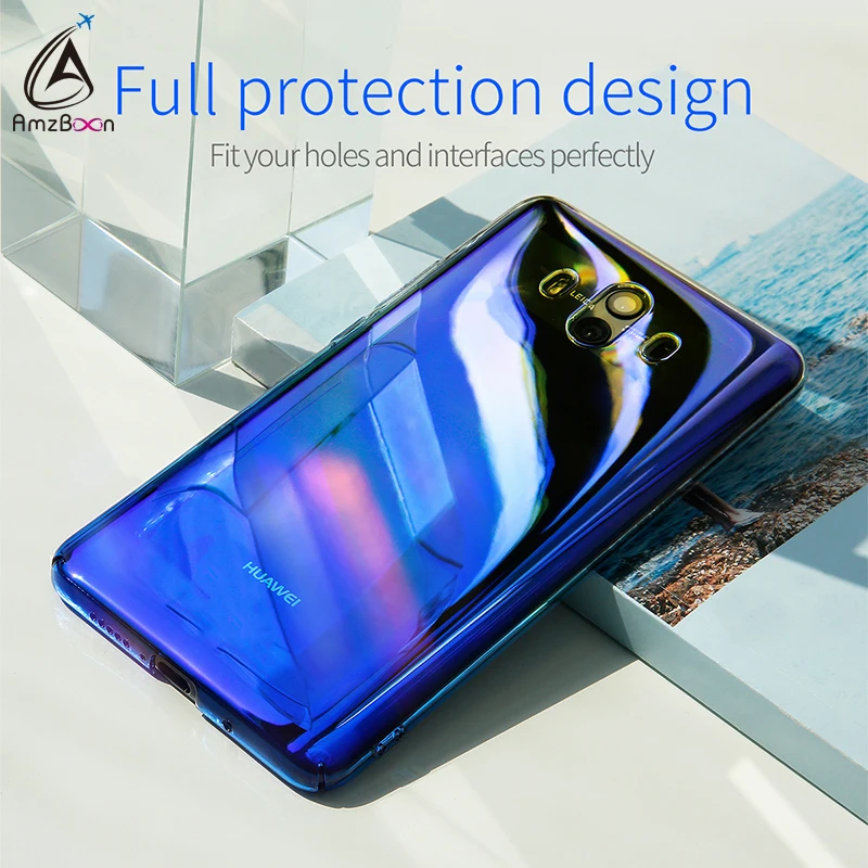 Чехол AmzBoon для Huawei P20 Pro Роскошный прозрачный чехол с градиентом Авроры Lite Mate 10 Light