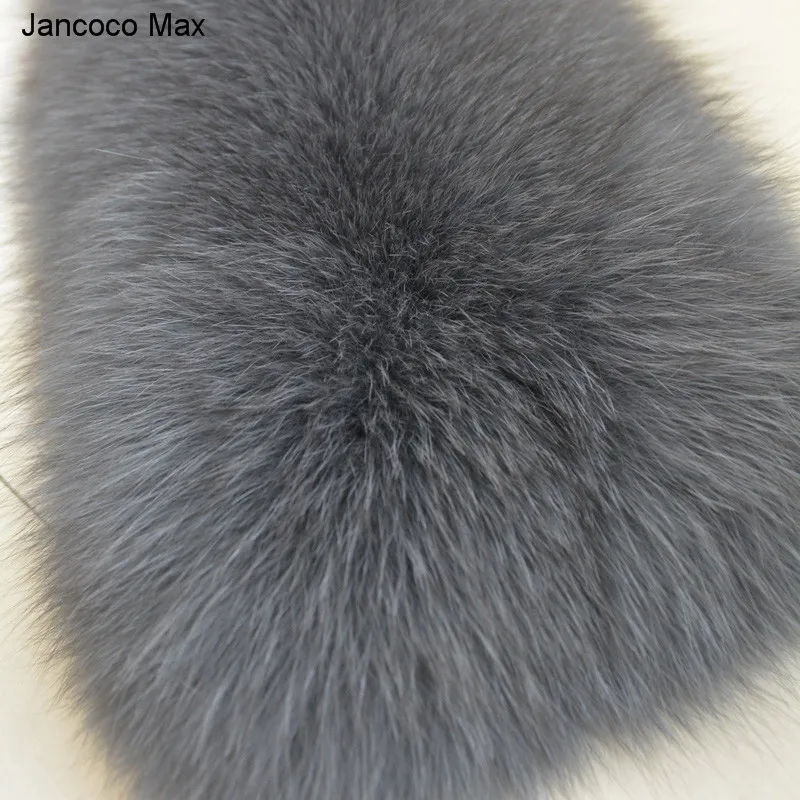Jancoco Max зимний теплый воротник из натурального Лисьего меха модные шали квадратный шарф для женщин Новое поступление S1490
