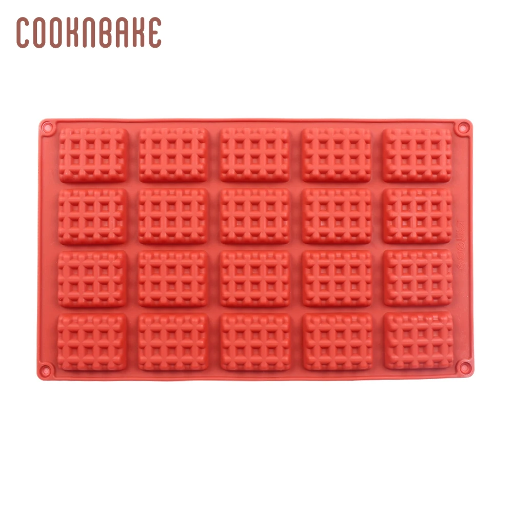 COOKNBAKE waffle biscuit mold silicone cake bakeware mould square cookies candy chocolate jello ice molds baking pastry model | Дом и сад