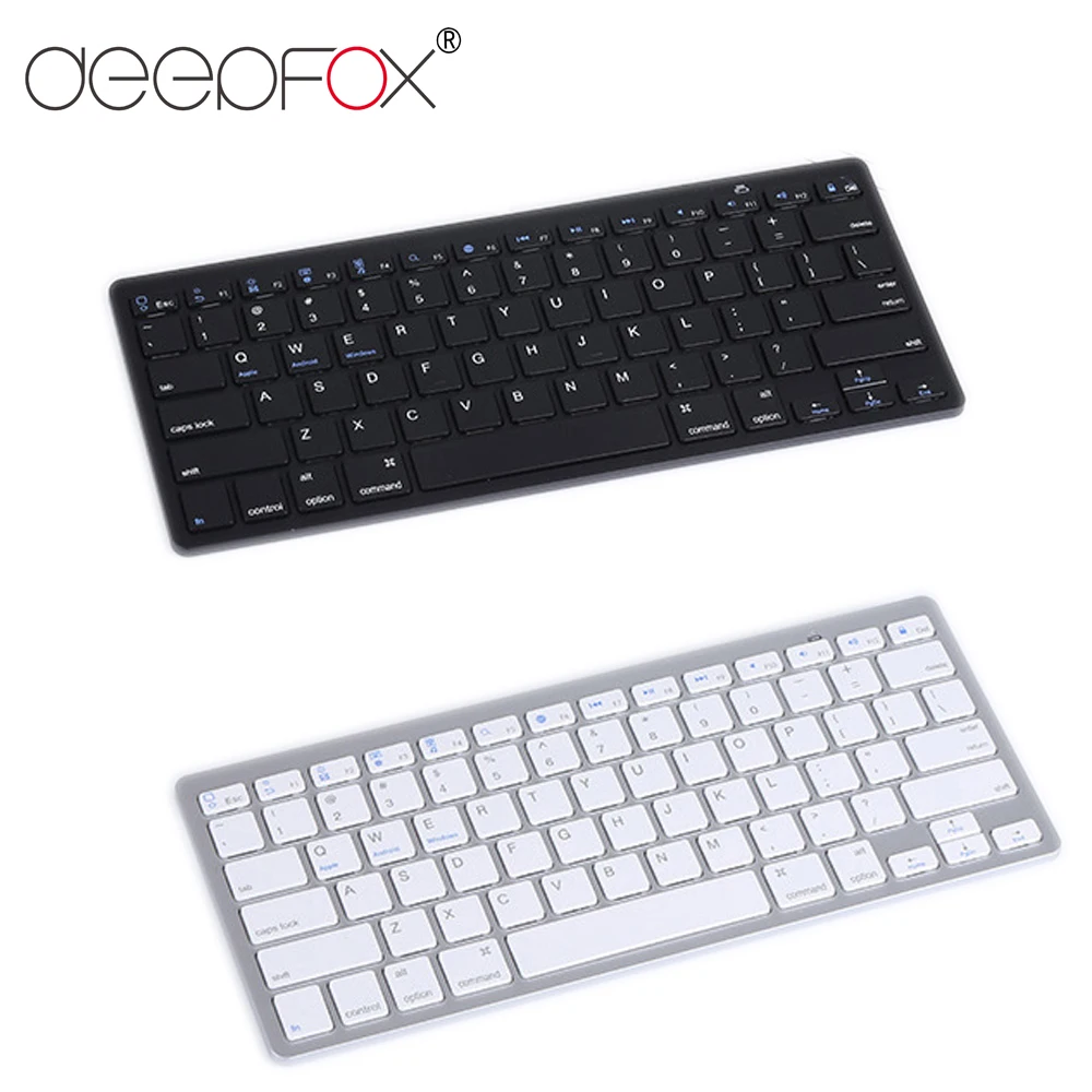 Deepfox русская английская Беспроводная Bluetooth 3 0 клавиатура для планшета ноутбука