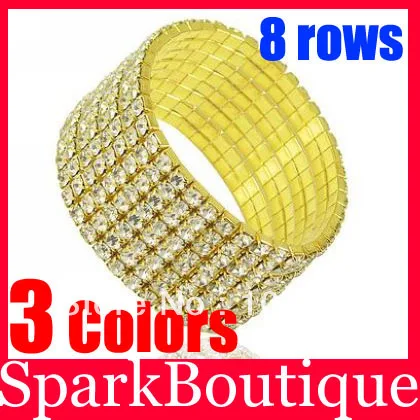 Браслет со стразами в ряд Теннисный браслет золотого цвета | Украшения и