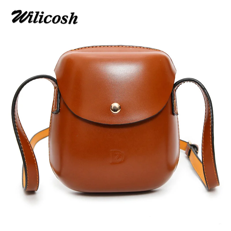 Wilicosh New Arrival Leather Bags Women Semi-circle Shape Crossbody For Casual Messenger Bag DF0472 | Багаж и сумки