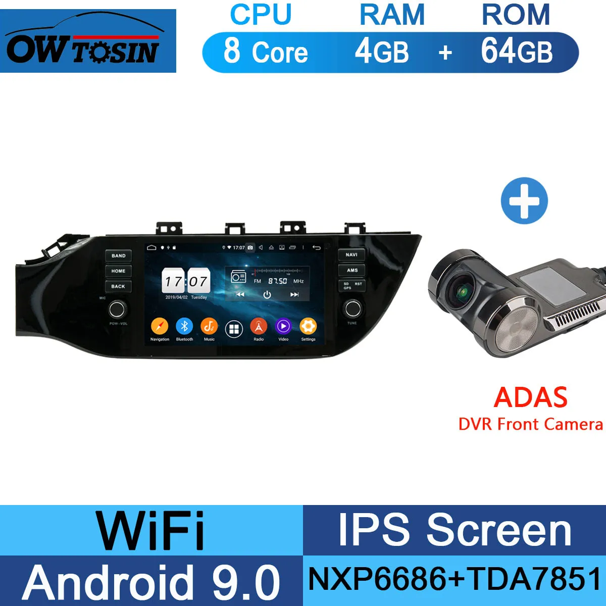 64G Adas Camera Octa Core Android 8,0/4 ядра Android 8,1 Автомобильный DVD плеер для KIA RIO K2 KIA K2 автомобильное радио Мультимедиа Bluetooth gps - Цвет: 64G Adas Camera