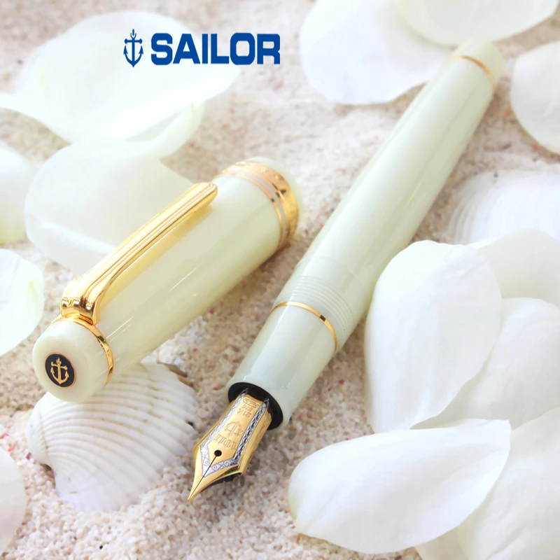 Японская большая плоская головка цвета слоновой кости 21 к двухцветная