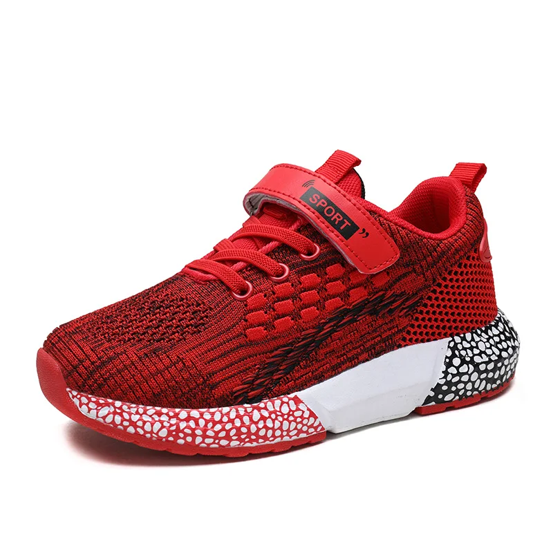 red Adidasy dzieciece/детская обувь для мальчиков и девочек; детские кроссовки для мальчиков; теннисные Спортивные Детские кроссовки; дизайнерские бренды обуви - Цвет: red