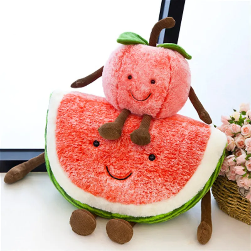 Креативные Мягкие плюшевые игрушки в форме фруктов креативные Арбузные вишневые
