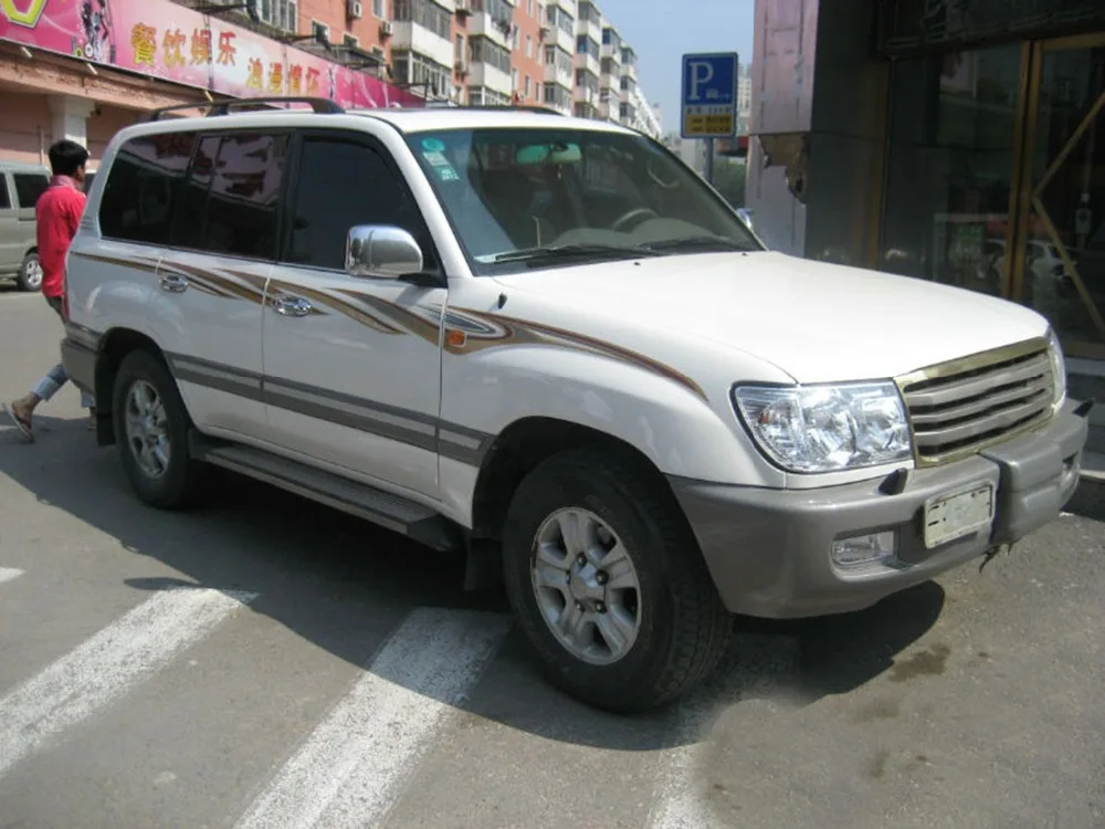 Для Toyota Land Cruise 4500 LC100 FJ100 2005-2008 Высокое качество ABS хромированная Задняя Крышка багажника отделка автомобиля-Стайлинг