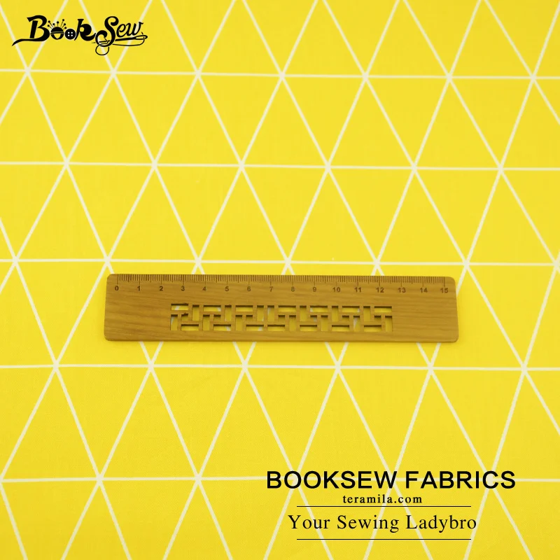 Booksew хлопчатобумажная саржевая ткань желтая ткань для шитья треугольная дизайнерская стеганая ткань для детского скрапбукинга кукла домашний текстиль для подушек