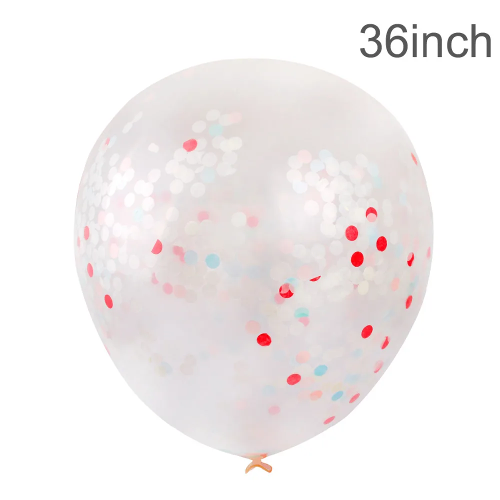 FENGRISE 36 Inches Giant Big Balloons Clear Transparent Confetti Birthday Ballon Bridal Shower Party Decorations Kids шары воздушные