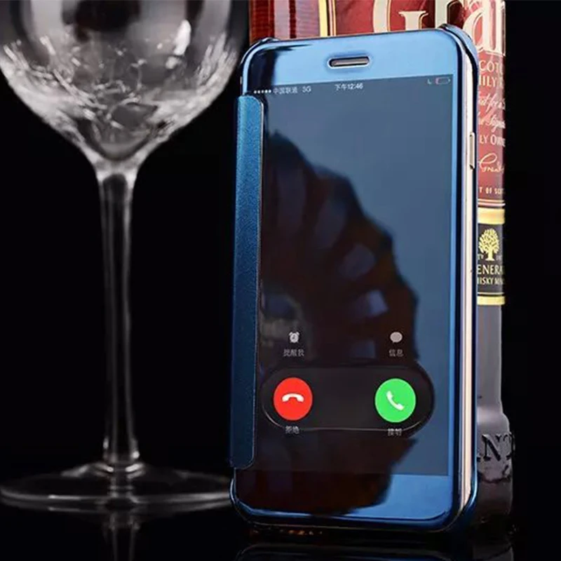 Роскошный зеркальный чехол для iPhone 6 6S 6plus из ПУ кожи | Мобильные телефоны и