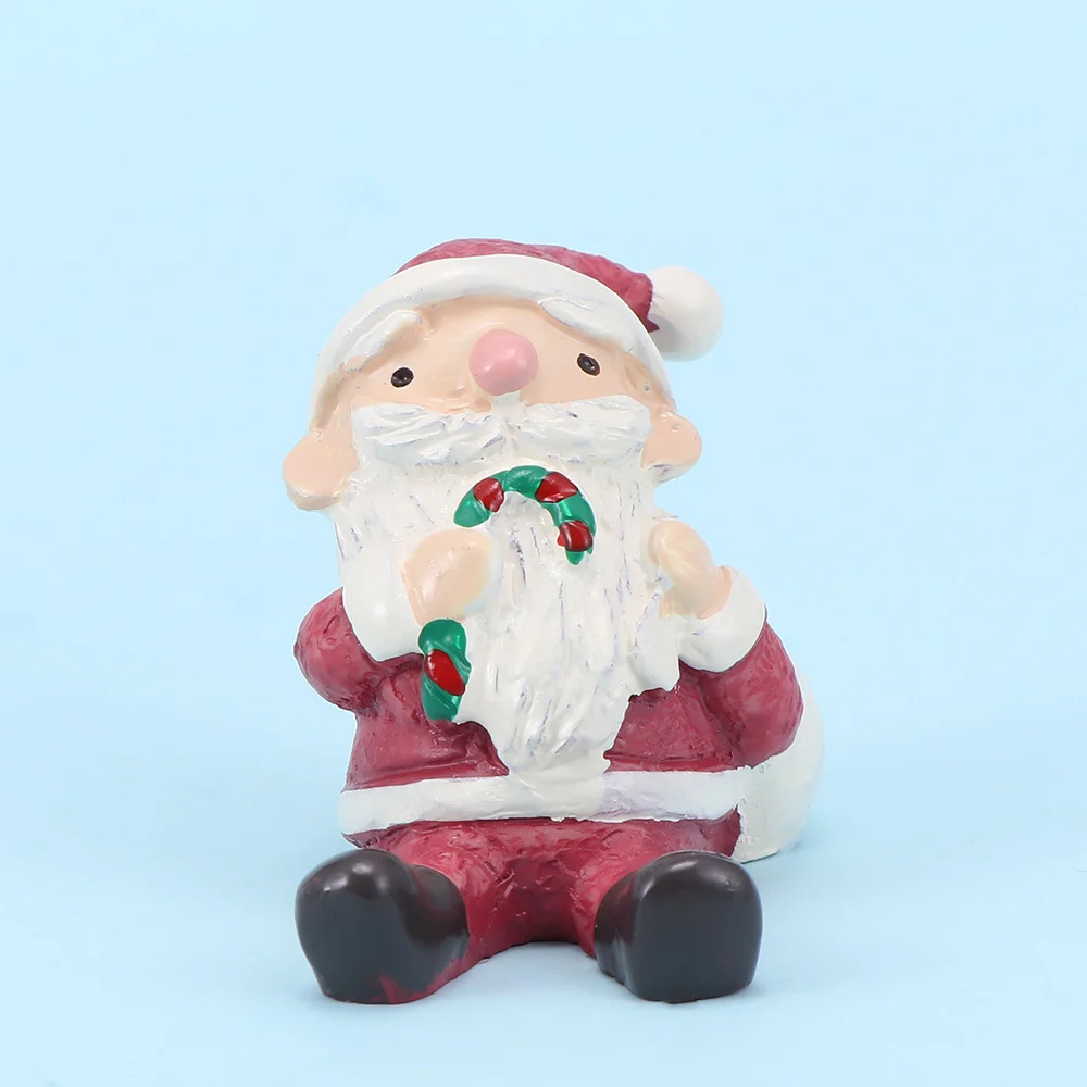 1 шт. Санта Клаус Снеговик пейзаж горшок Смола микро ремесло украшения Рождество