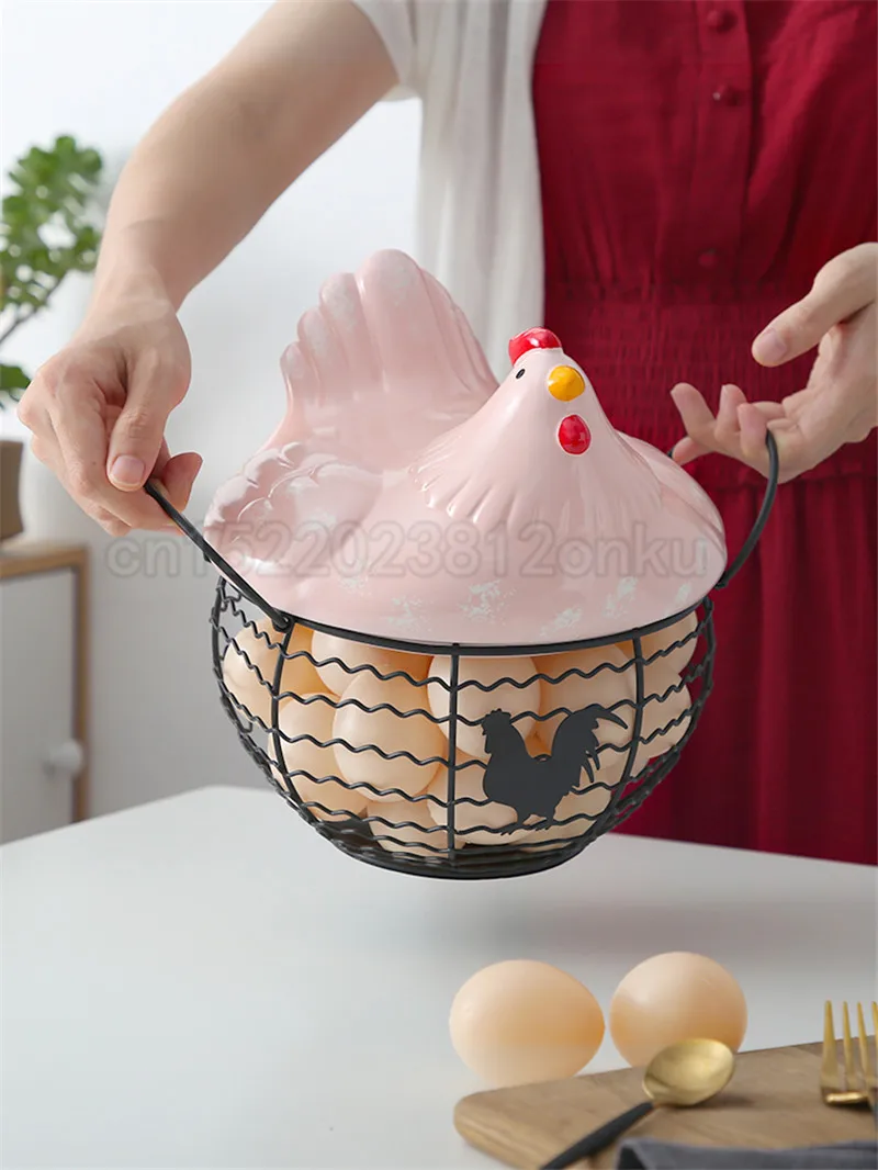 Железная корзина для хранения яиц закусок фруктов креативная коллекция