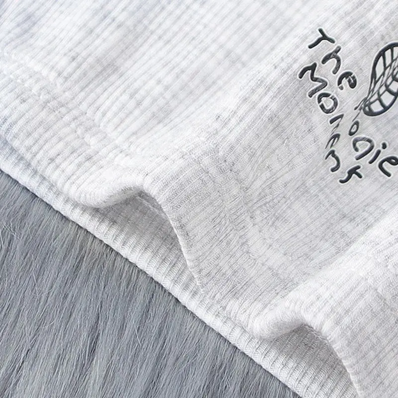 

Student Girl Spaghetti Straps Training Bra Underwear Cute Cartoon Zebra Planet Animal Print Bralette Thread Ribbed Wireless Vest