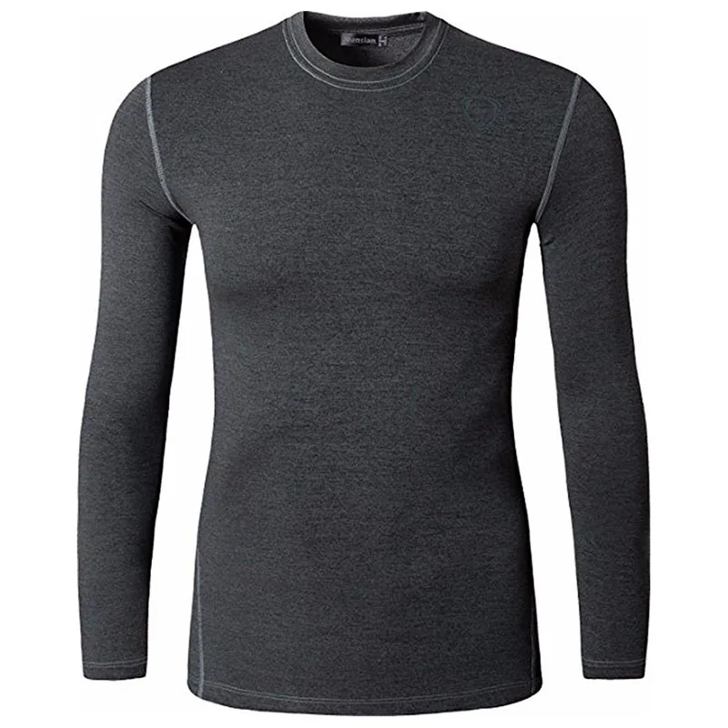 LA155-DarkGray Jeansian, мужские футболки с длинным рукавом для занятий спортом, футболки, футболки для фитнеса, спортзала, бега, тренировки LA184(пожалуйста, выберите размер США - Цвет: LA155-DarkGray