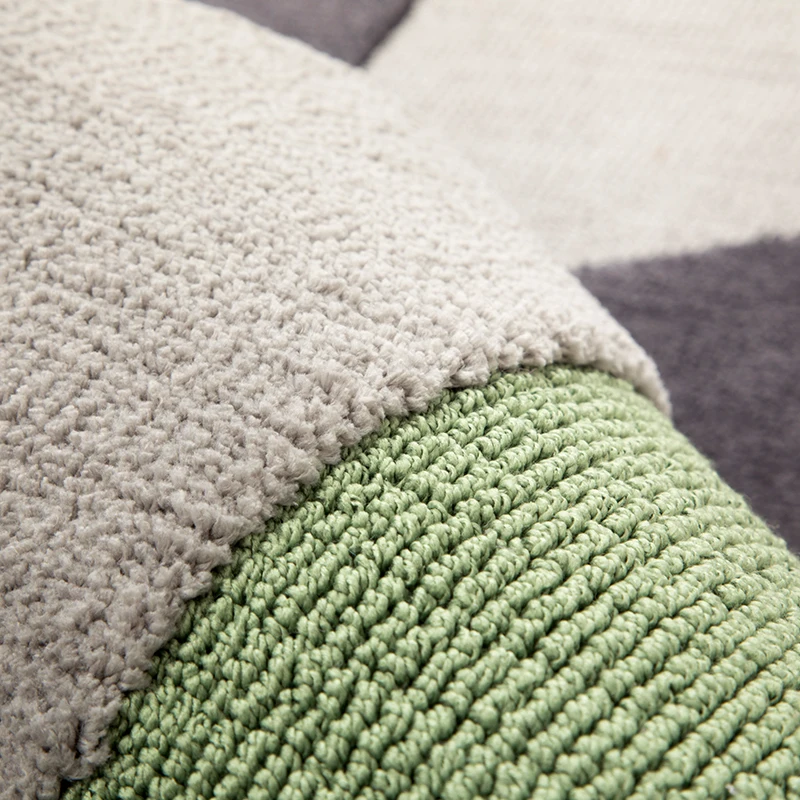 

cotton Solid morocco Living room Carpet geometric WHITE green Denmark Rug bohemia GEOMETRY Modern Mat design kids Nordic style