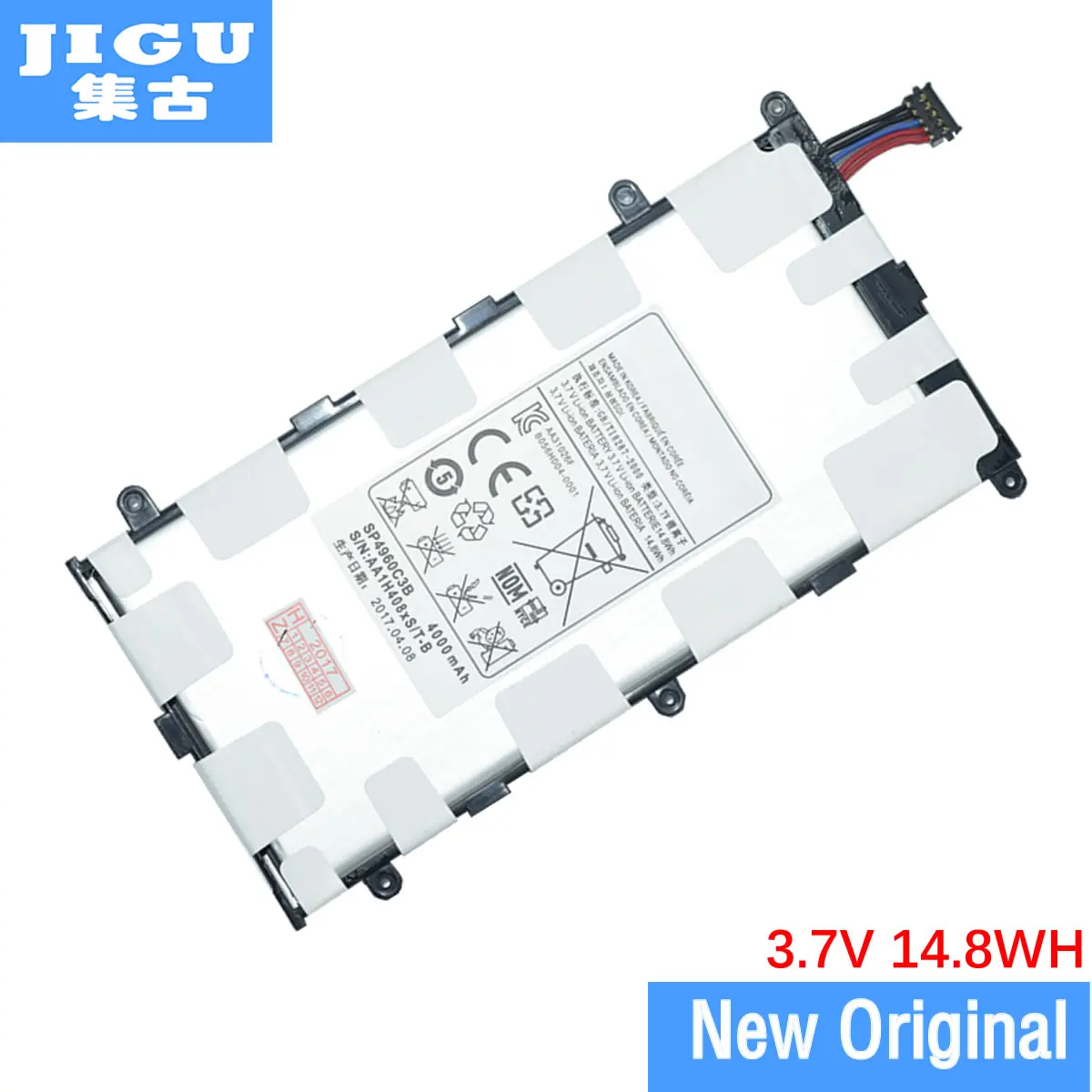 JIGU Оригинальный аккумулятор для Samsung Galaxy Tab 2 7 0 P3100 P6200 P3110 Plus SP4960C3B (14.8Wh) Новый 4000