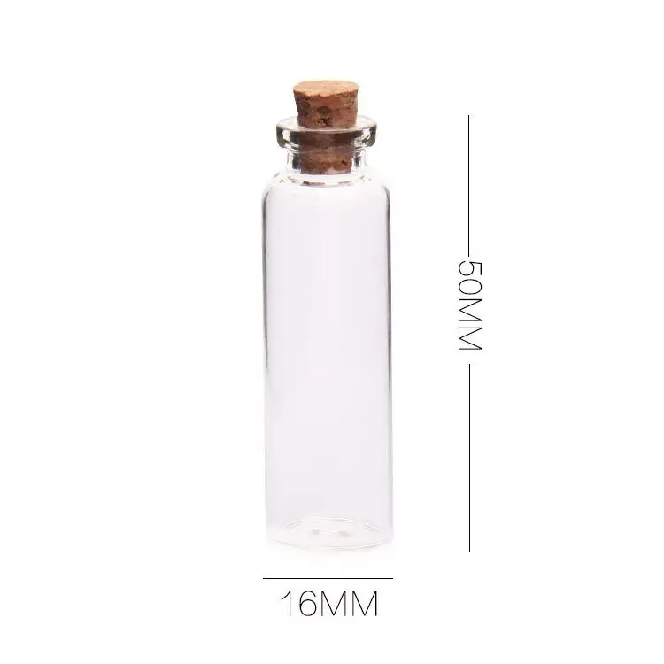 10pcs/lot 16*50mm 5ml Mini Mason Jar Storage Bottle Glass Vials Jars Cheap Cork Stopper Wish Small Bottles | Дом и сад