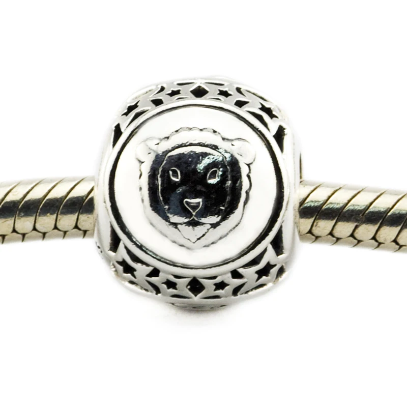

Fits For Pandora Bracelets Leo Star Sign Charms 100% 925 Sterling Silver Beads Free Shipping