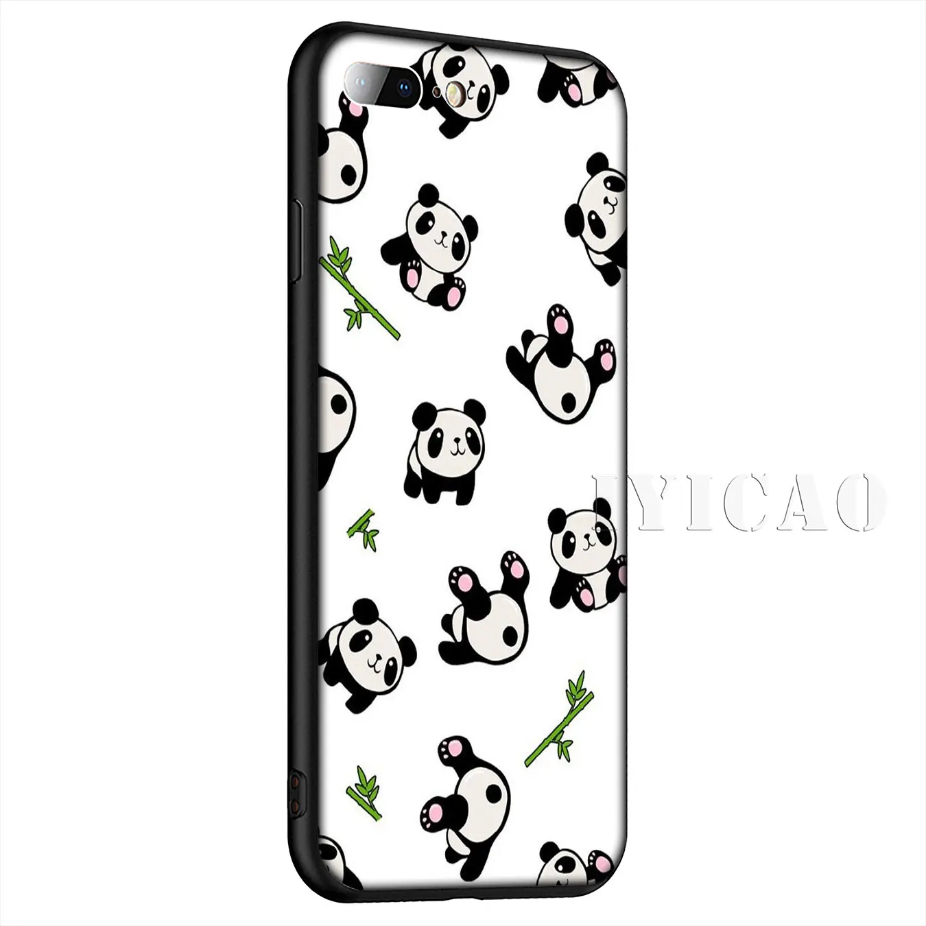 Силиконовый мягкий чехол IYICAO с милой пандой love для iPhone XR X XS Max 8 7 6 S Plus 5 5S SE |