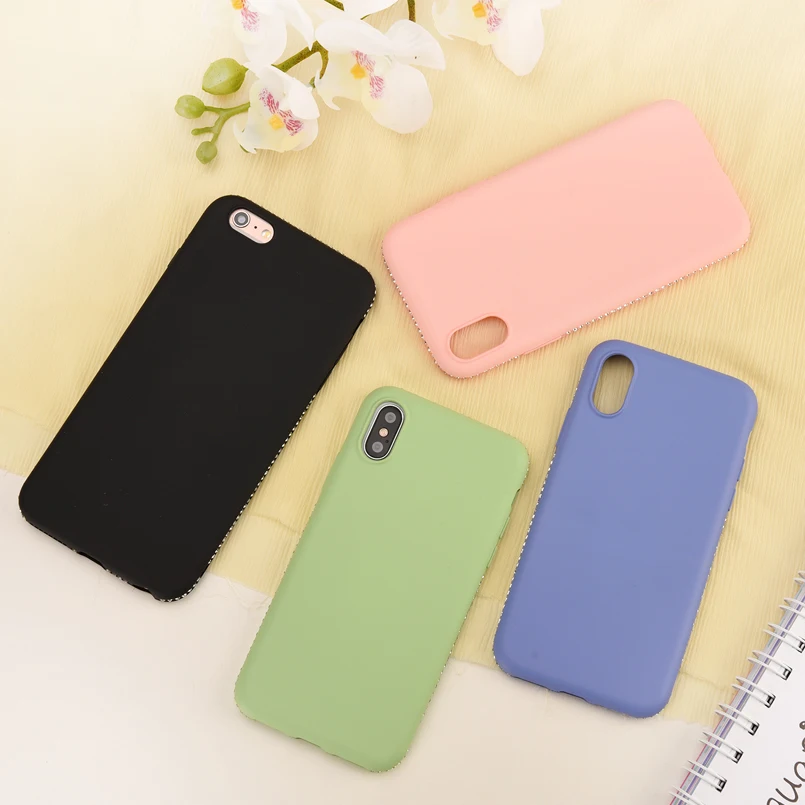 Чехол сверкающий с блестками чехол для iPhone X Xr Xs Max Мягкий ТПУ силиконовый простой