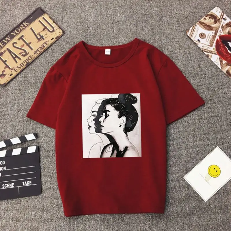 Женские летние топы для девочек 2020 Свободный пуловер большого размера в стиле