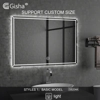 custom size illuminated smart mirror led bathroom mirror anti fog backlit mirror makeup mirror bluetooth compatible speaker