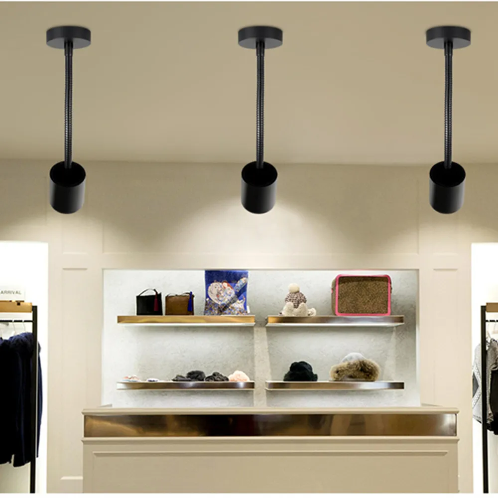 

[DBF]Rotatable LED Surface Mounted Ceiling Light 3W 5W Black/White/Silver Housing Angle Adjustable Long Tube Spot Ceiling Light