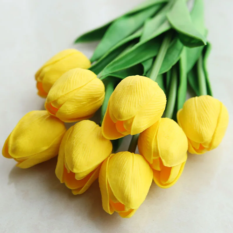 32cm high High-grade PU Artificial flower tulip wedding party Festive artificial flowers fake ikebana home decor bouquet | Дом и сад