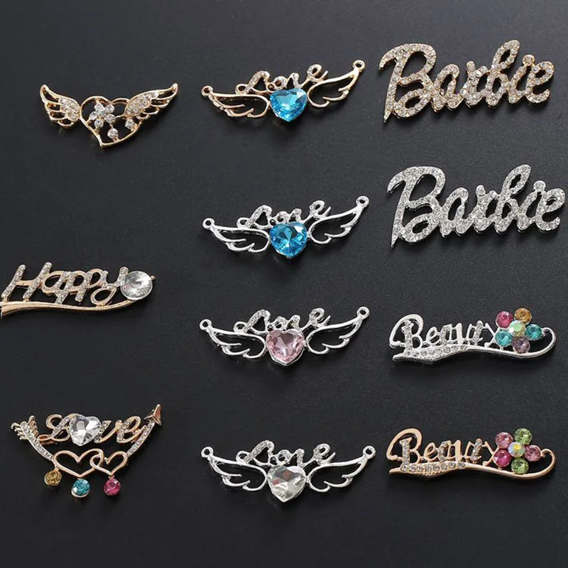 

Hot Sale 20pcs/lot Rhinestone Button Flatback flower Button Wedding Button Crystal DIY Accessories YB22