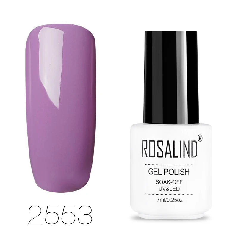RC2553 ROSALIND Гель-лак для ногтей все для маникюра замочить от белой бутылки УФ Базовое покрытие ногтей Перманентный Гель-лак Набор лаков для ногтей - Цвет: RC2553