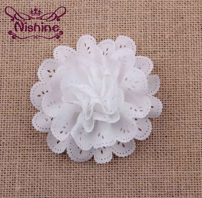 

Nishine 100pcs Artifical Satin Mesh Flower 18 colors to choose DIY Kids Headwear Headband Girls Hairpins Hair Accessories