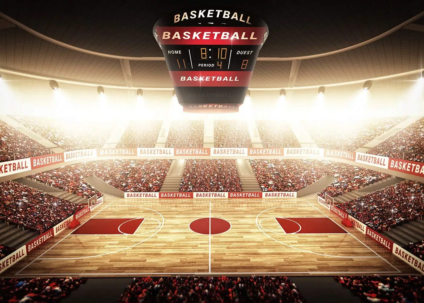 

Spectacular Filled The Audience Basketball Court Photography Background Light Backdrop Photo Studio 150x210cm Basketball