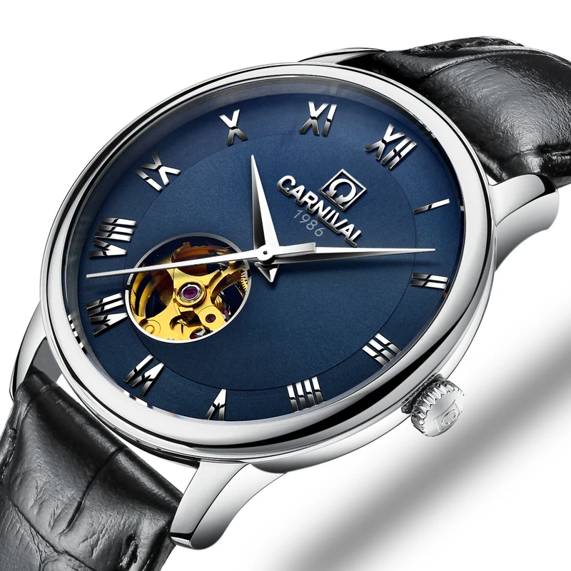 Switzerland Carnival Watch Men JAPAN MIYOTA Automatic Mechanical Brand Luxury Watches Sapphire reloj hombre Clock C50801-3 | Наручные