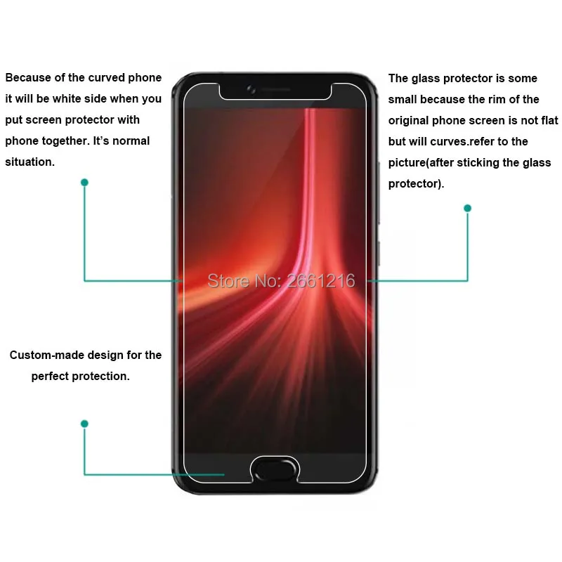 2 шт./лот для UMI Z1 Pro закаленное стекло 9H 2.5D Премиум Защитная пленка экрана UMIDIGI / Z1pro