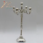 Подсвечник IMUWEN с серебряной отделкой металлическая центральная деталь пробы, высота 63 см, свадебный подсвечник для вечерние или мероприятий, Рождественский подсвечник