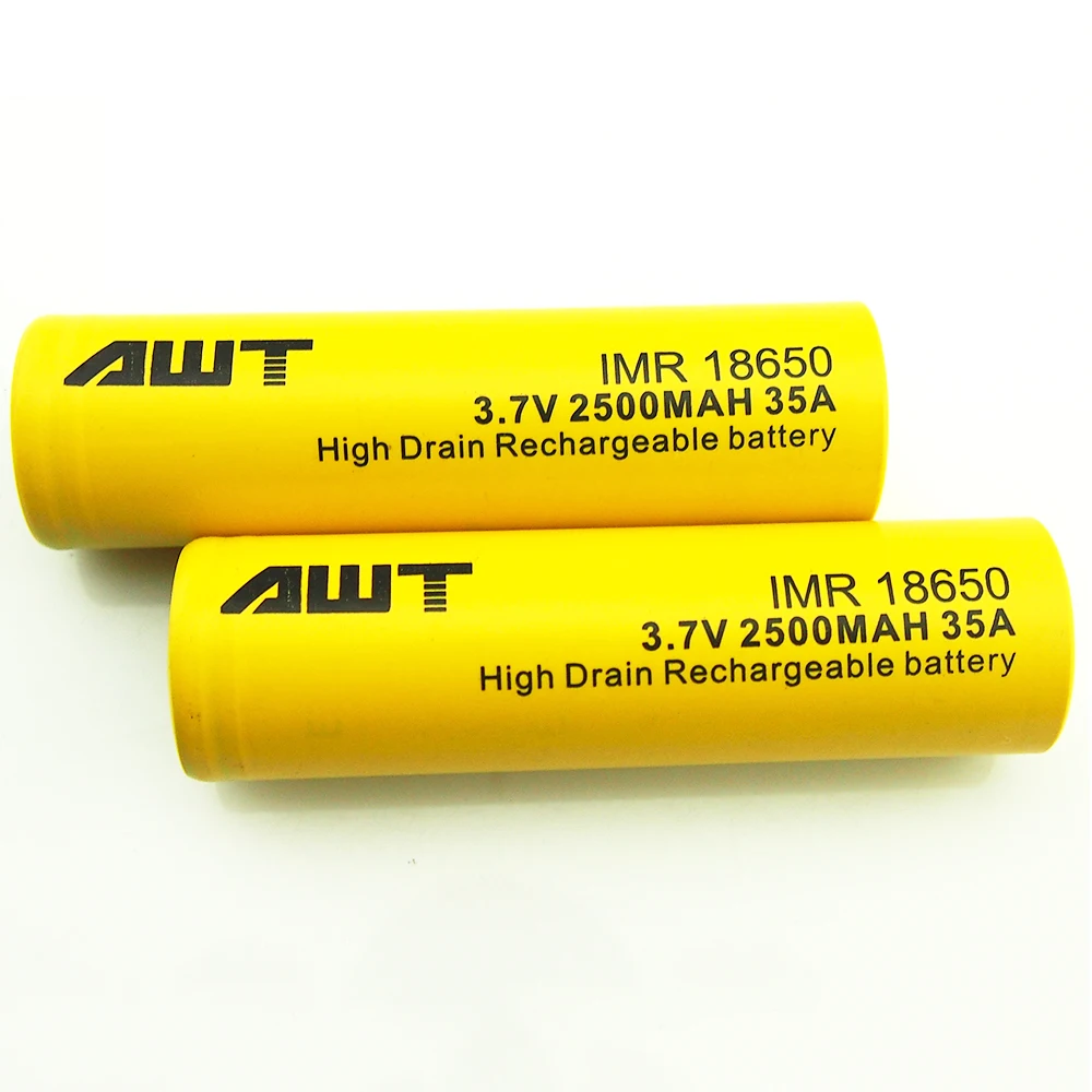 AWT 18650 батарея 35A 2500mAh литий ионная Vape аккумуляторная VS VTC4 для Kangertech Subox Mini C Box Mod Kit