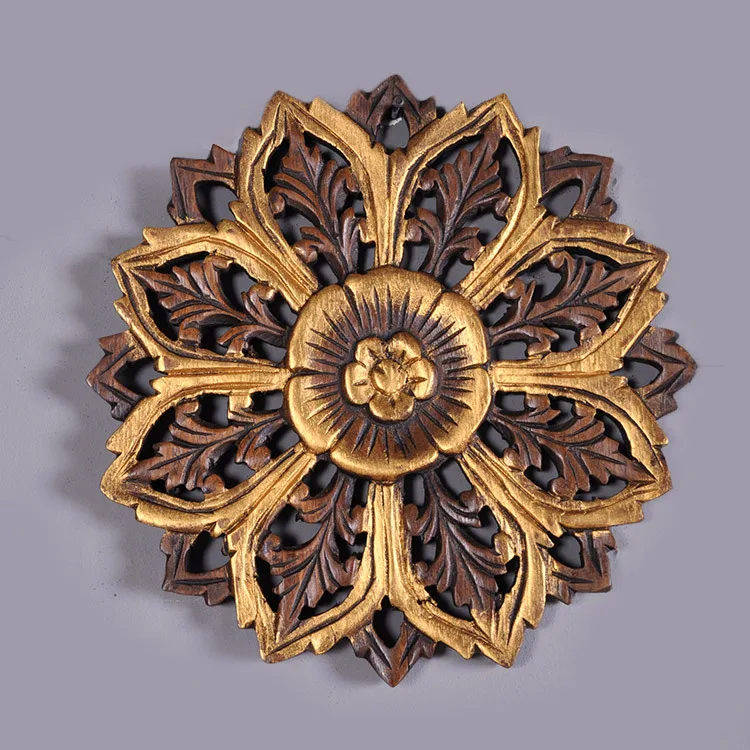 Резьба по дереву из тайского дерева семейный фон для гостиной декоративная