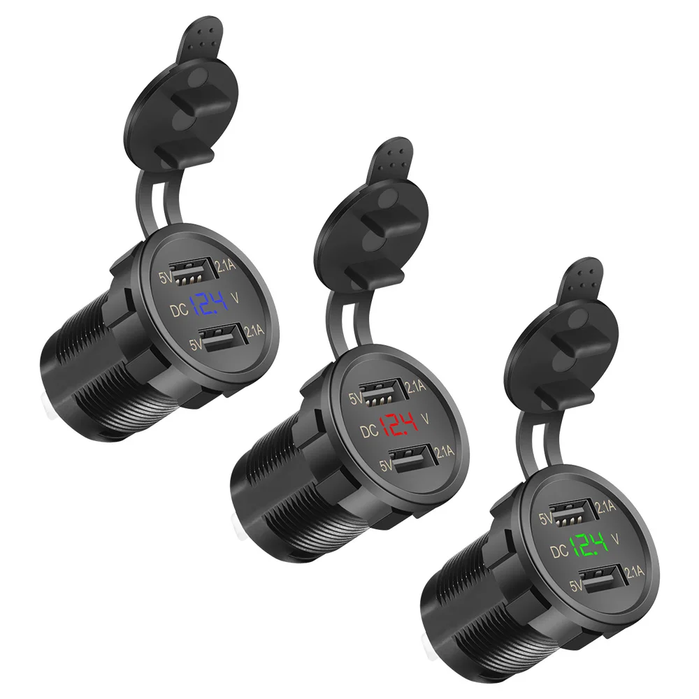 Автомобильное зарядное устройство с двумя USB портами 5 В|Кабели адаптеры и