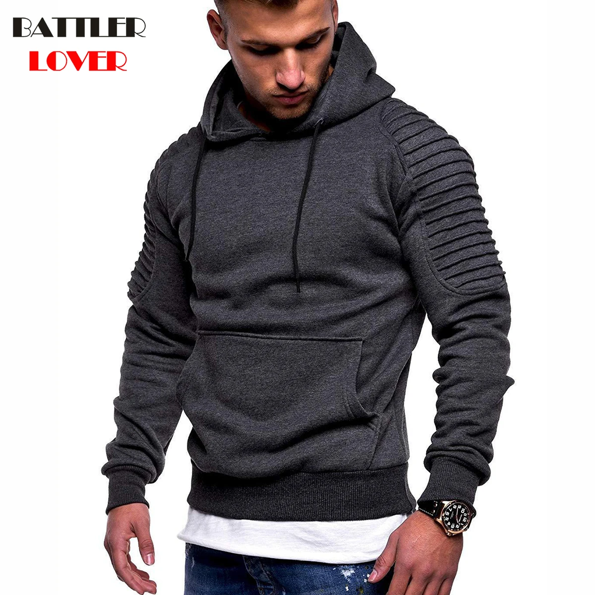 Pullovers Hoodies Men Autumn Hooded Raglan Sleeve Mans Sweatshirts Hip Hops Males Casual Hombre Jacket Winter | Мужская одежда